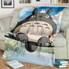 My Neighbor T-Totoro Anime Cartoon Blanket,Soft Throw Blanket for Home Bedroom Bed Sofa Picnic Travel Office Cover Blanket Kids