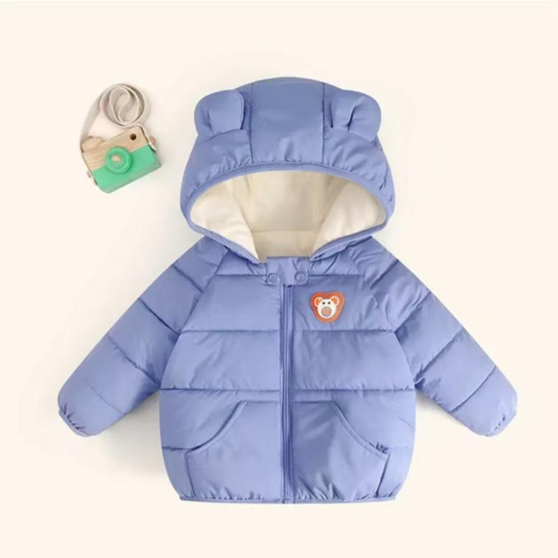 Thickened Fleece-Lined Down Jacket for Infants and Children: Winter Outerwear for Boys and Girls