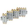 In M8x1 Out M10x1 Aluminum Body Brass Fitting Lube Oil Piston Distributor Value Manifold Block For Lubrication