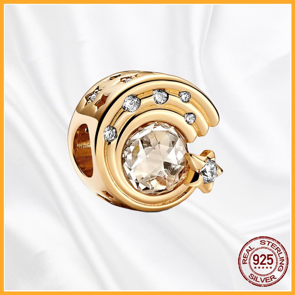 Authentic Sparkling Plata Copper Dangle Charms Fit Original Bracelet Beads Pendant Women Diy Jewelry Gift