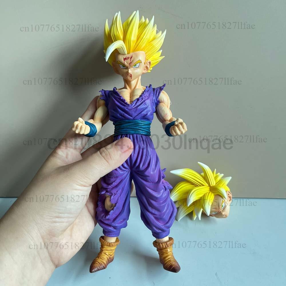 24cm Dragon Ball Gohan Standing Position Super Saiyan 2 Statue Action Figure Goku Model Toys Creative Present For Friends