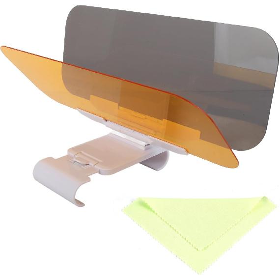 

Day and Night Anti Glare Visor, 2 in 1 Car Transparent Anti Glare Glass Car Sun Visor Extender for Day Night Driving