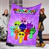 1pc SPRUNKI3 Theme Blanket - Digital Print, Polyester, Cozy for All Seasons, Perfect for Outdoor, Camping, and Travel