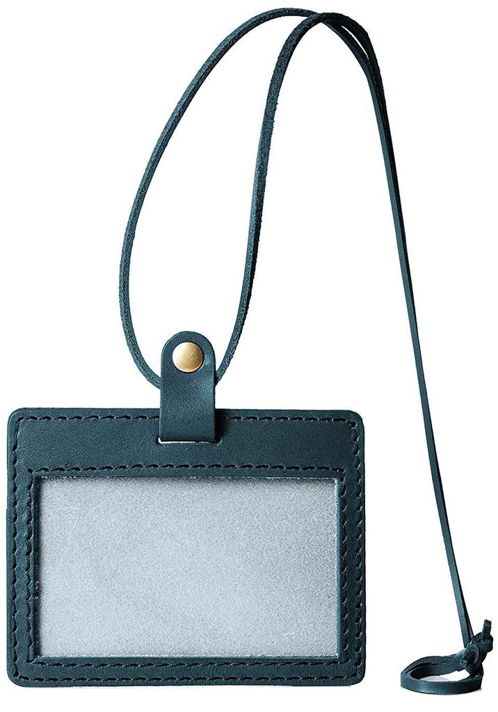 Tochigi Leather Pass Commuter Pass IC Card Neck Strap Employee Student Genuine Commuter Pass IC Card Made in Genuine Commuter Pass Case Navy_2 Case,