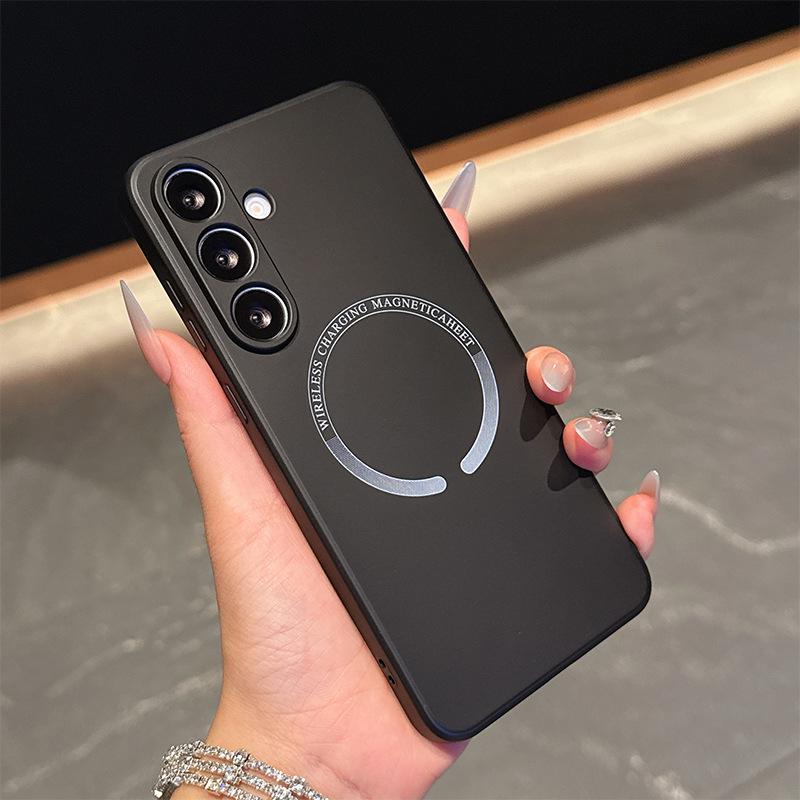 Compatible Samsung S25Fe Liquid Silicone Rubik s Cube Magnetic Phone Case, Full Coverage, Drop-proof Samsung S25 Fe