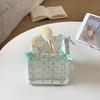 Dot Pattern Storage Box Cotton Cosmetics Snacks Organizer New Storage Basket  Home Decoration