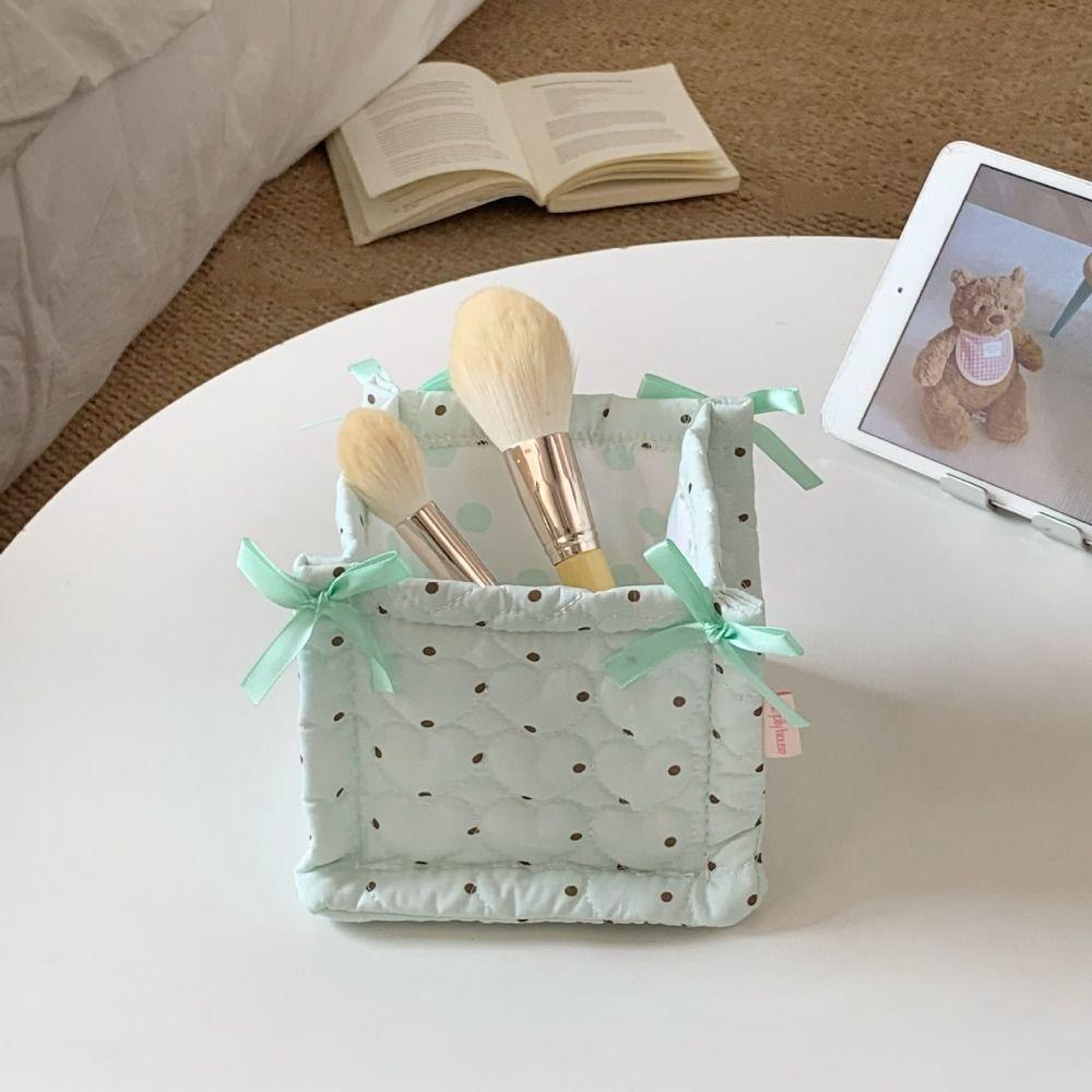 Dot Pattern Storage Box Cotton Cosmetics Snacks Organizer New Storage Basket Home Decoration