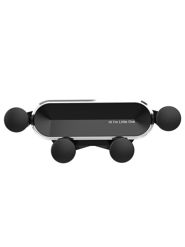 

Маленький гравитационный держатель для телефона в машину, крепление-клипса на воздуховод, без магнитов, держатель для мобильного телефона, подставка для GPS для iPhone XS MAX серебряный