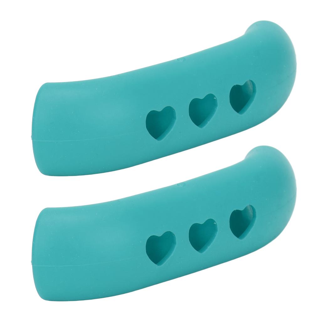 2 Stück Silikon Topfgriff Hülle Hitzebeständig Verbrühungsschutz Isoliert Heißgriff Halter Abdeckung Blau