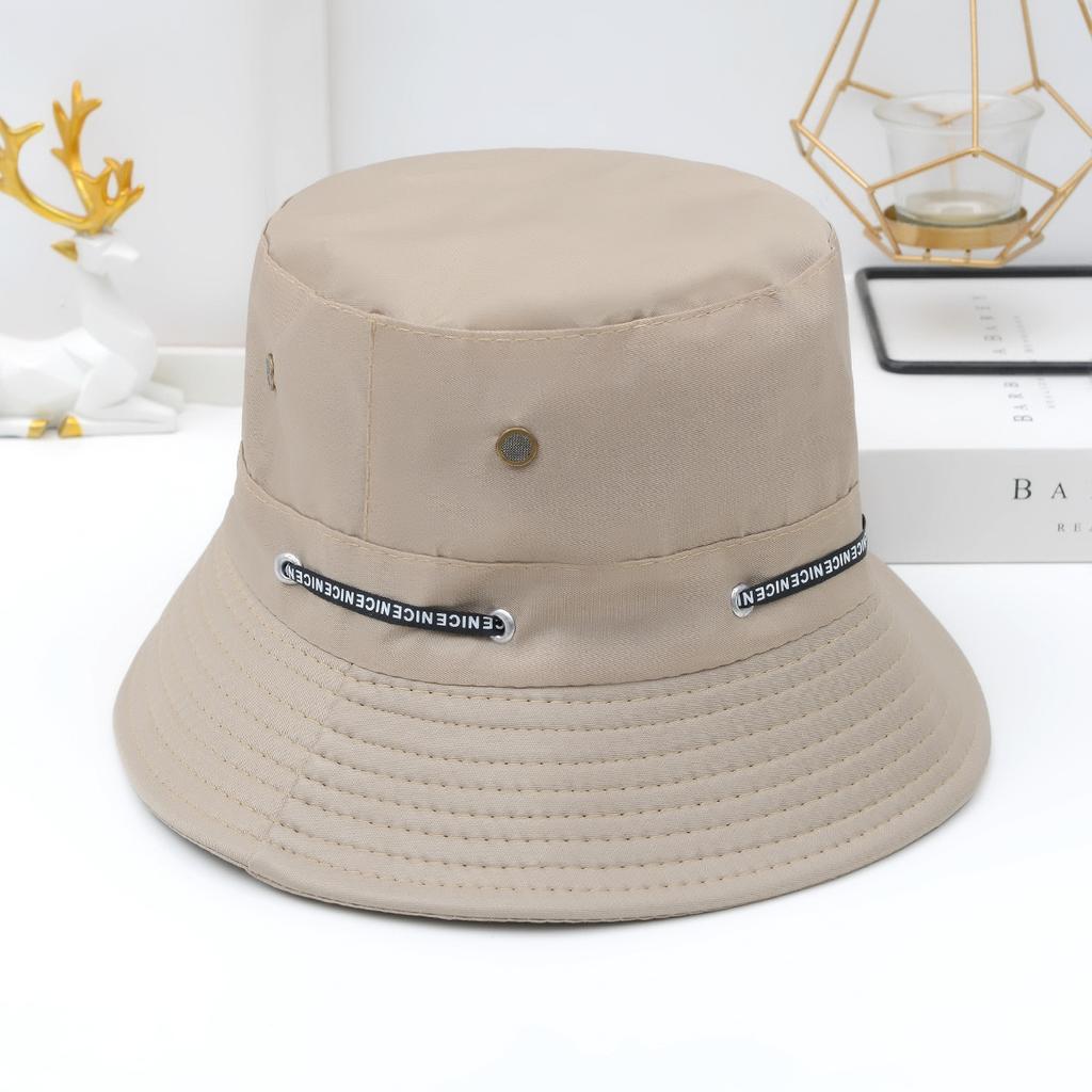 Spring and summer new small eaves bucket hat men's and women's construction site dustproof breathable hat adjustable fashion sunscreen sunshade ba