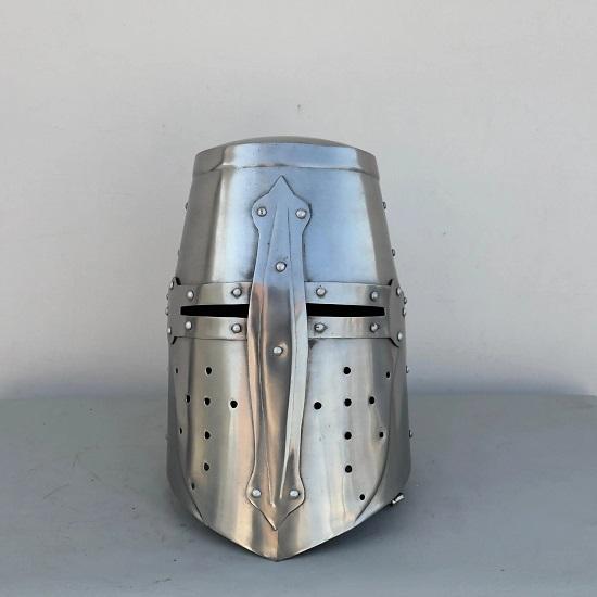 Crusader Helmet: Handcrafted 18-Gauge Steel Knight Templar Replica