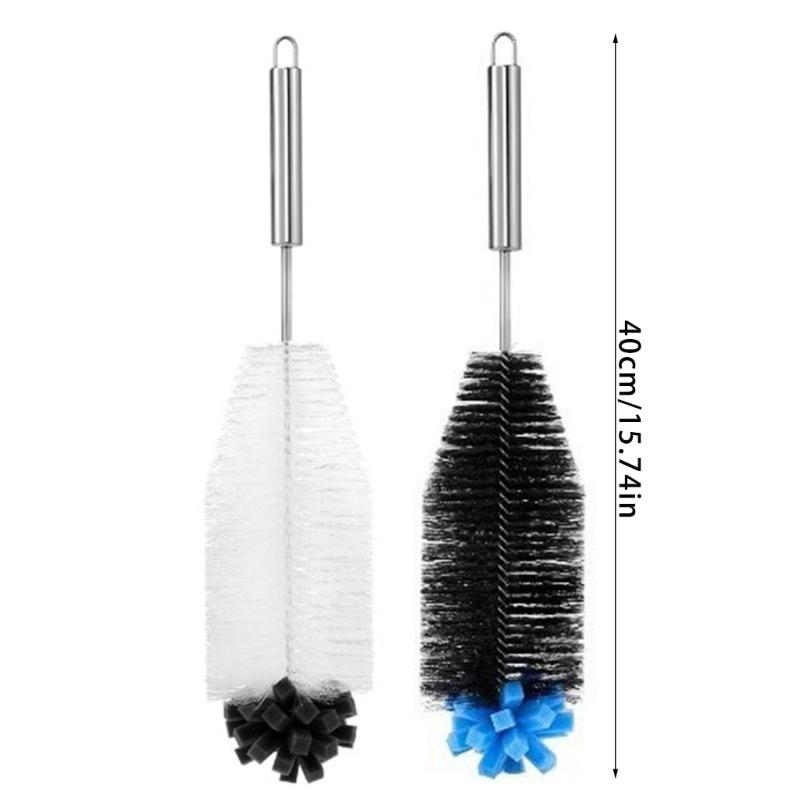 Stainless Steel Long Handle Cleaning Brush For Bottles Vases Teapots Corrosions Resistant Soft Bristles Home Essential