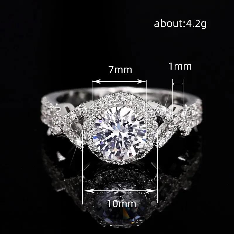 Elegant Luxury Women'S Wedding Ring With Brilliant Cubic Zirconia - Stylish Engagement Accessory Newly Designed Jewelry
