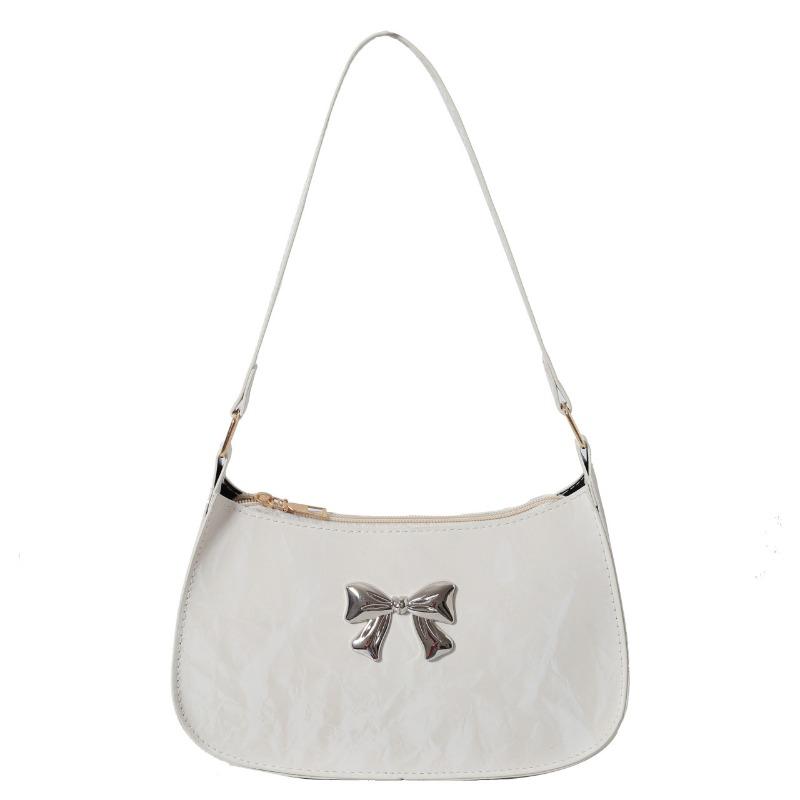 Suede Bow Casual Texture Underarm Bag New Niche Design Simple Commuting Trendy Bag