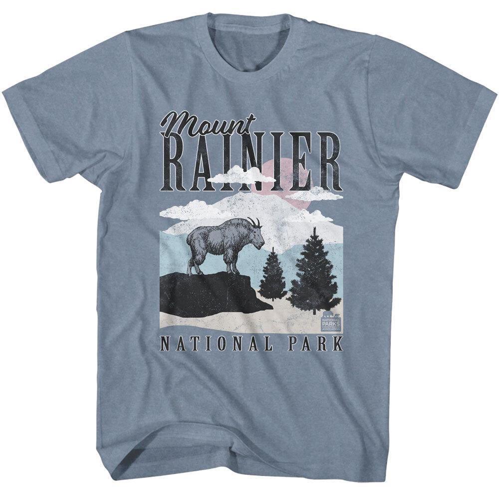 United States Mount Rainer National Park Washington Mountain Goat Men T Shirt M