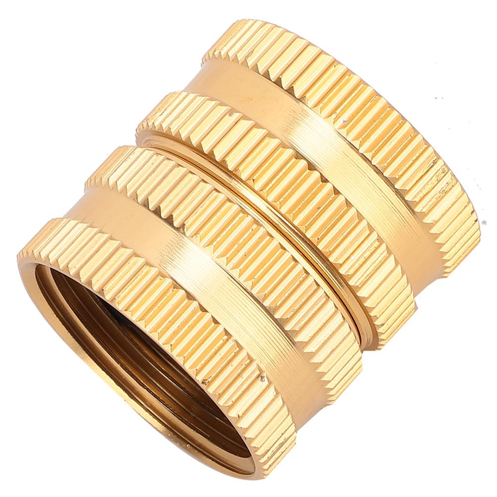 3 4  Brass Hose Tap Connector Threaded Garden Water Pipe Adaptor with Gasket