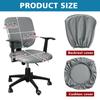 Waterproof PU Leather Split Chair Cover Stretch Anti-dirty Office Computer Rotate Seat Cover Armchair Slipcover for Home Hotel