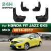 4 STÜCKE Auto Schmutzfänger Spritzschutz Kotflügel Auto Schmutzfänger Kompatibel mit HONDA FIT JAZZ GK5 MK3 2014 2015 2016 2017