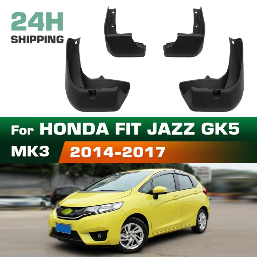 4 STÜCKE Auto Schmutzfänger Spritzschutz Kotflügel Auto Schmutzfänger Kompatibel mit HONDA FIT JAZZ GK5 MK3 2014 2015 2016 2017