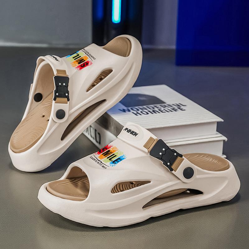 Fashion Clogs Men Sandals Lightweight Breathable Slip-On Sandals Non-Slip Water Shoes for Summer Beach Sandals