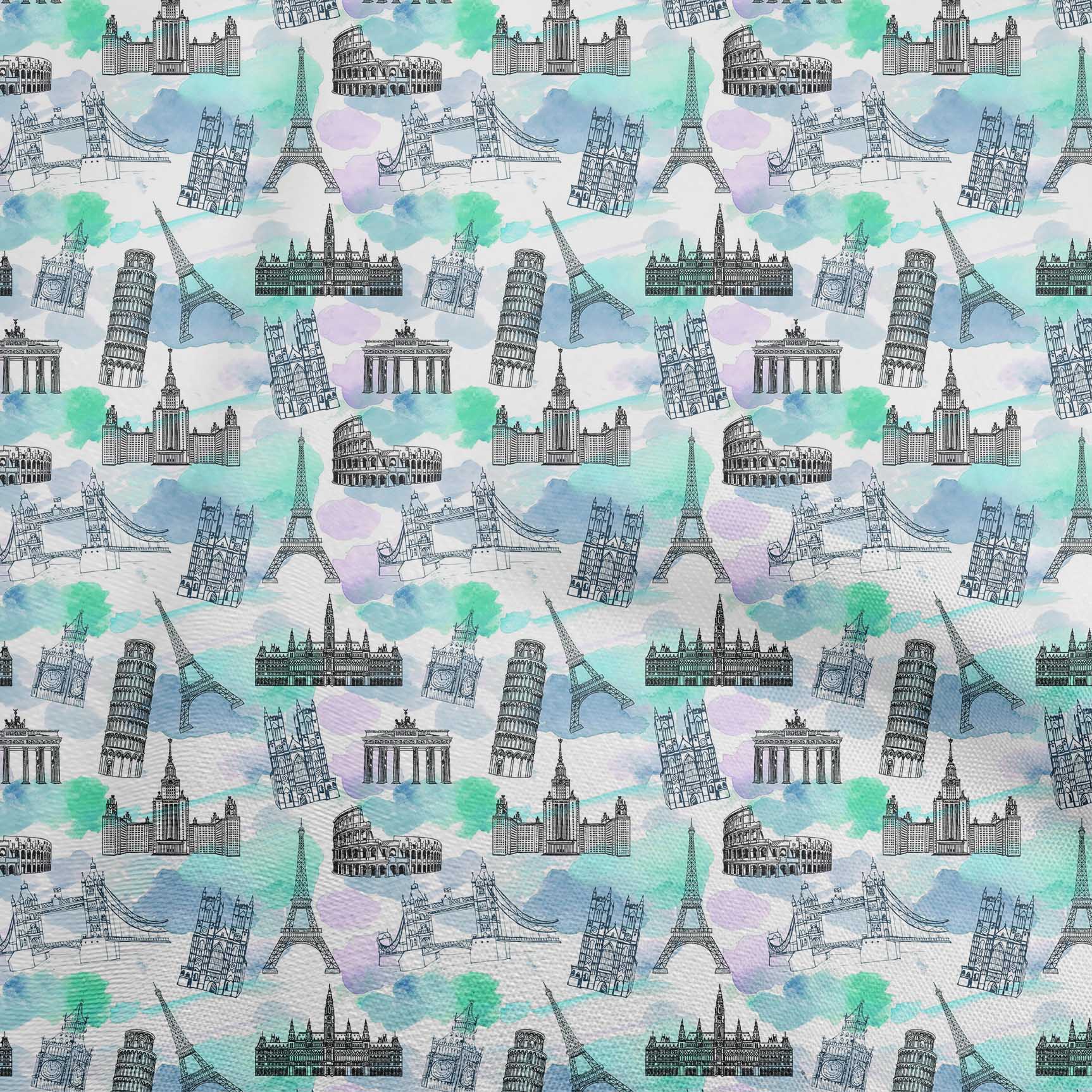 

oneOone Cotton Flex Light Green Fabric Travel Quilting Supplies Print Sewing Fabric By The Yard 40 Inch 42 Inch Wide - Viscose Chiffon бірюзовий колір синій