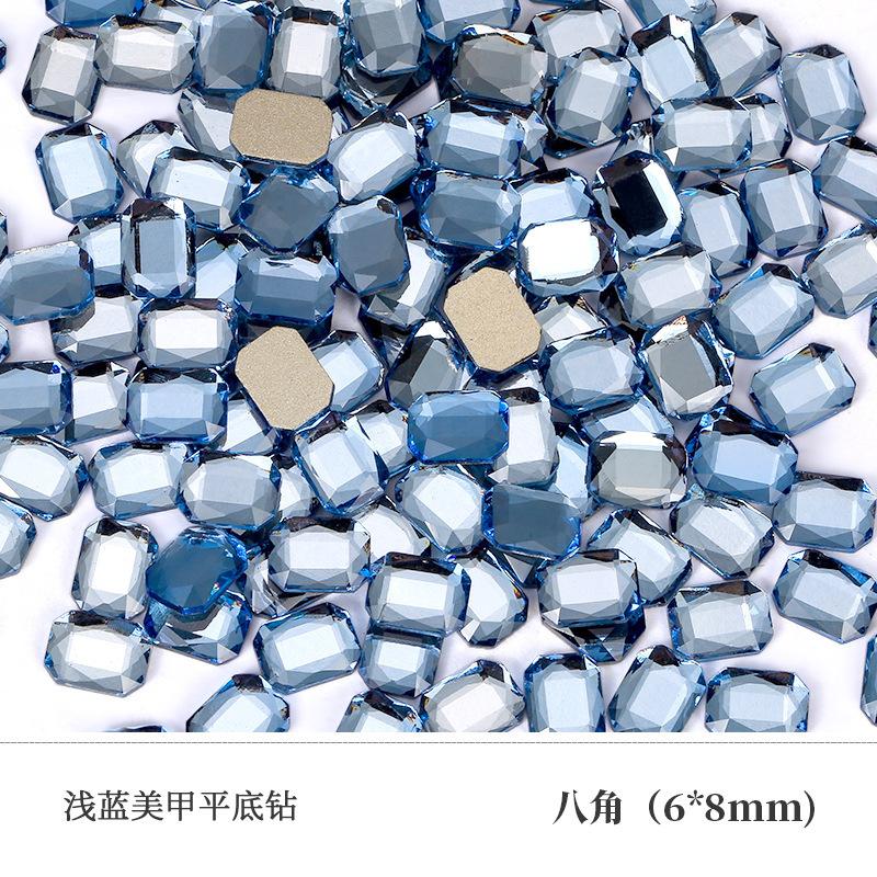 Light Blue Special-Shaped Diamond, Blue Water Drop Style, Flat-Bottomed Special-Shaped Diamond Mixed Diy Nail Art Jewelry.