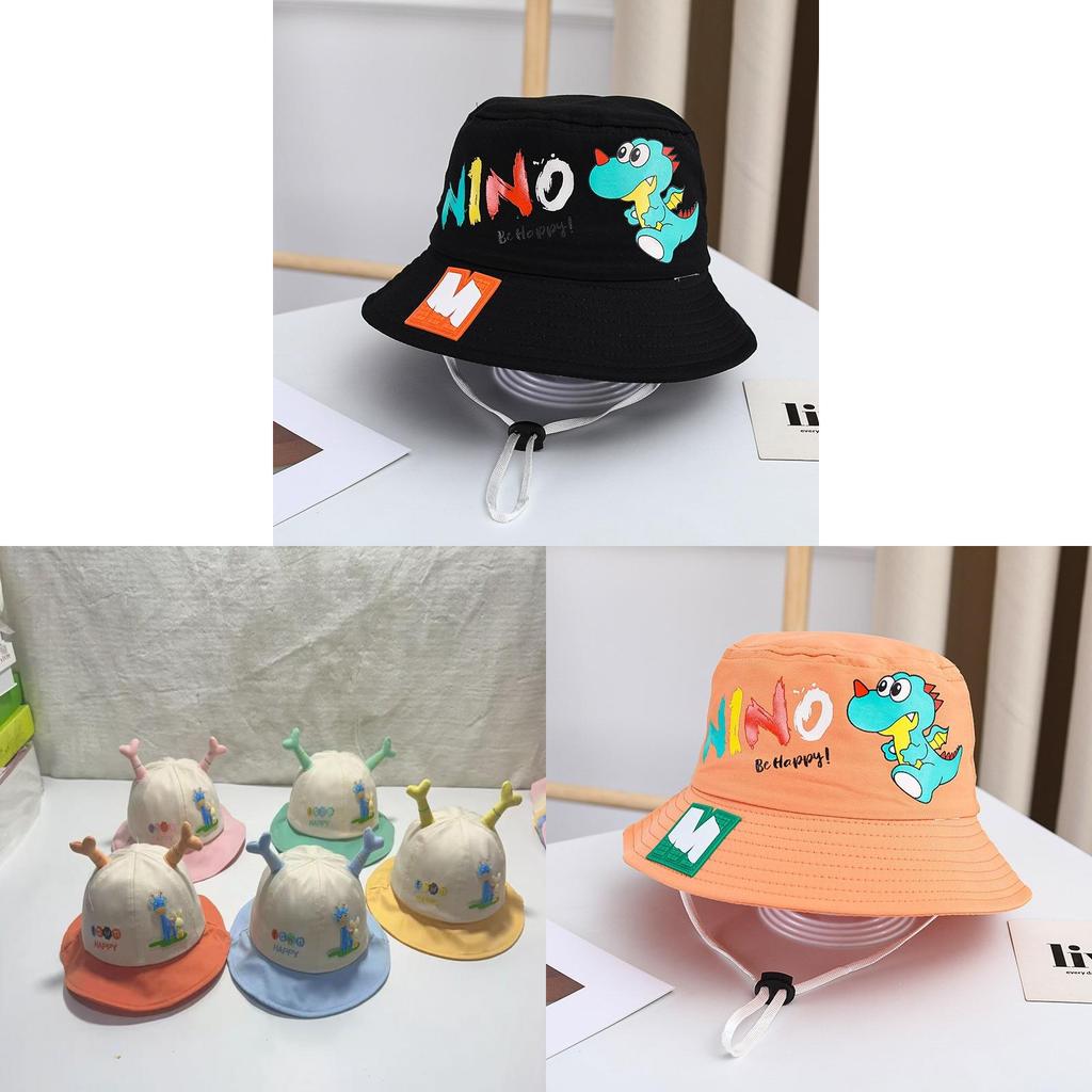 Baby Dinosaur Sun Hat With Wide Brim Cotton Polyester For Spring Autumn Kids Sun Protection