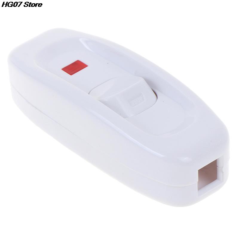 1Pcs Bedside Lamp Switch AC 250V 10A Inline ON/OFF Table Desk Lamp Cord Cable Switch With LED Indicator Light 2Colors Random