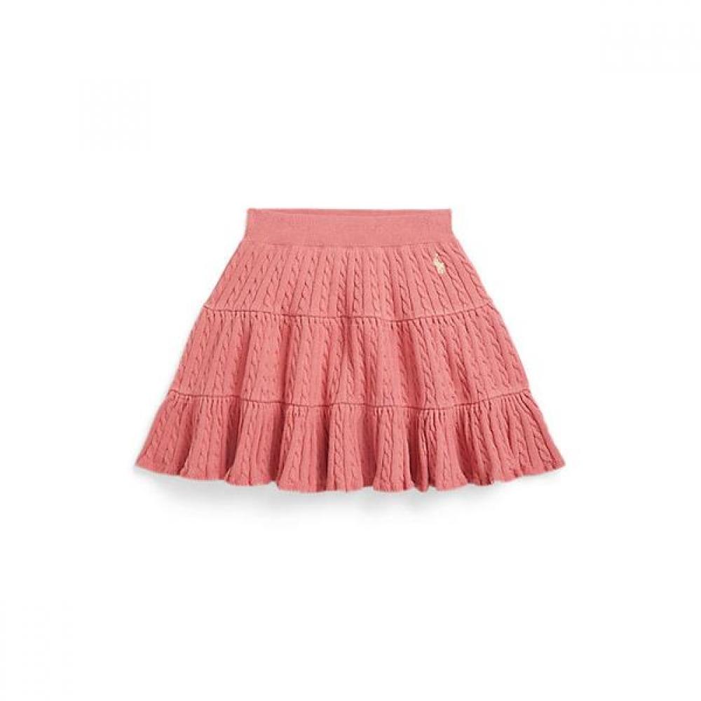 Polo Ralph Lauren Girls Mini Cable Tiered Cotton Skirt 2 6 Yrs 2