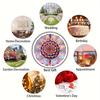 Vibrant 10-inch Mandala Wind Spinner – 2D Kinetic Metal Art with Colorful Floral Design, 360° Rotating Hook for Garden