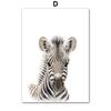 Giraffe Lion Elephant Animal Canvas Print Nursery Animal Nordic Wall Art Poster Picture Baby Children Room Christmas Home Decor