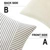Black and Beige Patchwork Pillow Covers 18x18 Inch Striped Linen Decorative Modern Accent Cushion Cover for Sofa Couch Bedroom