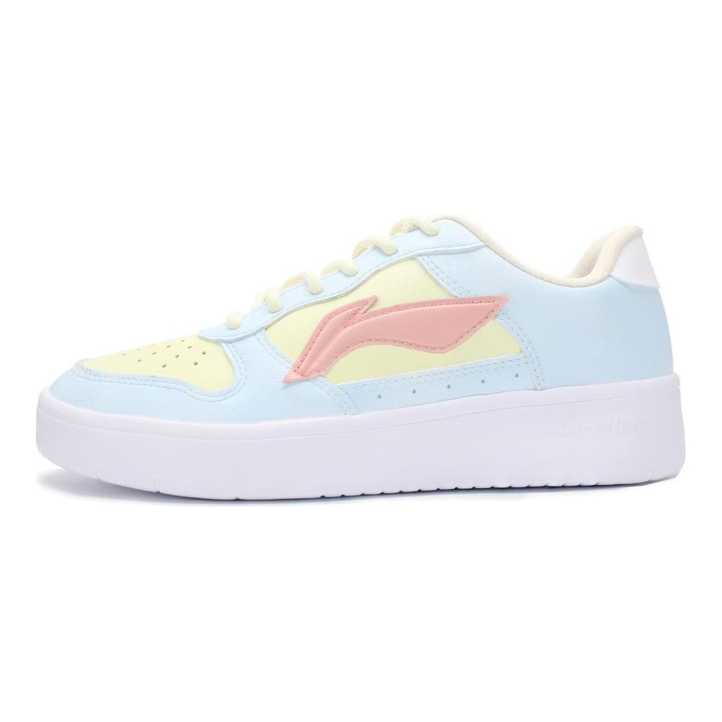 Li Ning Floating Boat Skateboard Shoes Women's Low Top Blue/Yellow/Pink AGCS420-6 (Team643-)