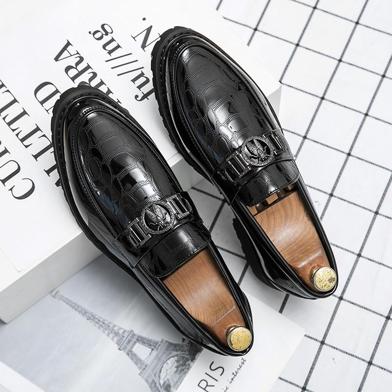 Designér Značka Luxusní Business Kancelář Pánské Neformální Řidičské Černé Mokasíny Mokasíny Italské svatební šaty Boty Obuv pro muže
