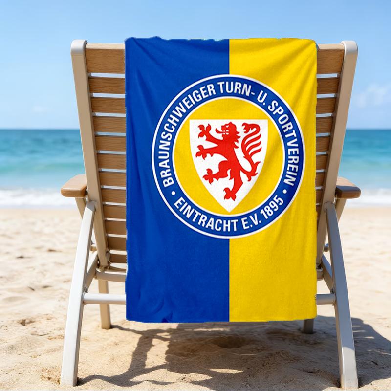 Braunsch-weiger Sportemblem Strandtuch - Weiche, Saugfähige Mikrofaser, Leicht, Ideal für Den Strand, Partys, Reisen, Camping Fan-Geschenke
