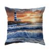 1 Pc Beach Landscape Seaside Bicycle Pattern Throw Pillow Cover Sofa Decoration Car Office Seat Cushion Home Decor 45*45Cm