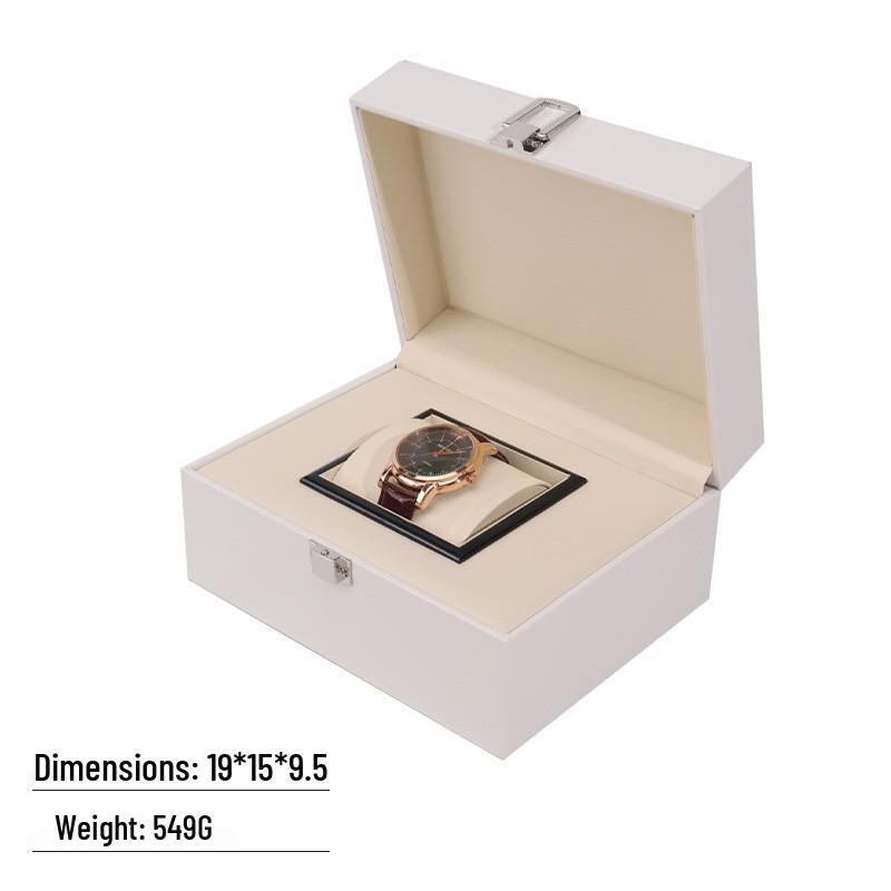 Frosted PU Flip-Top Watch and Jewelry Storage Box