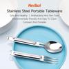 Xiaomi Nextool Cutlery Set 2Pcs/set Steel Knife Fork Spoon Family Travel Cutlery Portable Dinnerware With Storage Box Picnic Mini Tableware