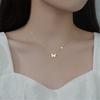 925 Sterling Silver Sparkling Zircon Butterfly Pendant Necklace Clavicle Chain for Women Light Iuxury Fashion Jewelry Gift