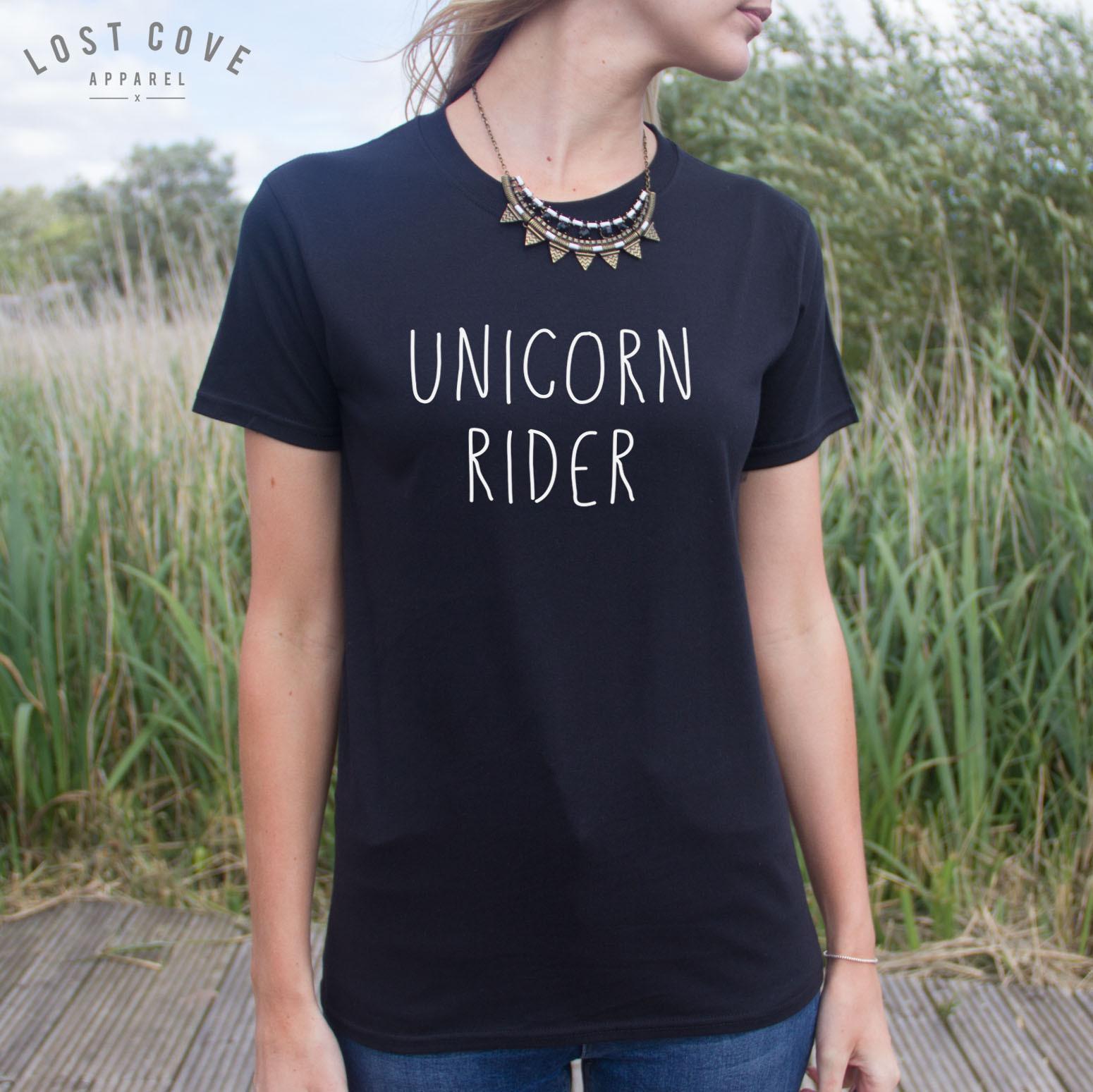 Unicorn Rider T-shirt Top Slogan Gift Funny Fangirl Teen Cute XXXL