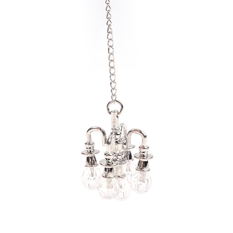 1Pc 1/12 Miniature Dollhouse Ceiling Lamp Hanging Lamp Mini Led Light Model