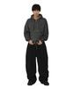 Openyard(Oy) Washed Script Hoodie Zip Up - Charcoal