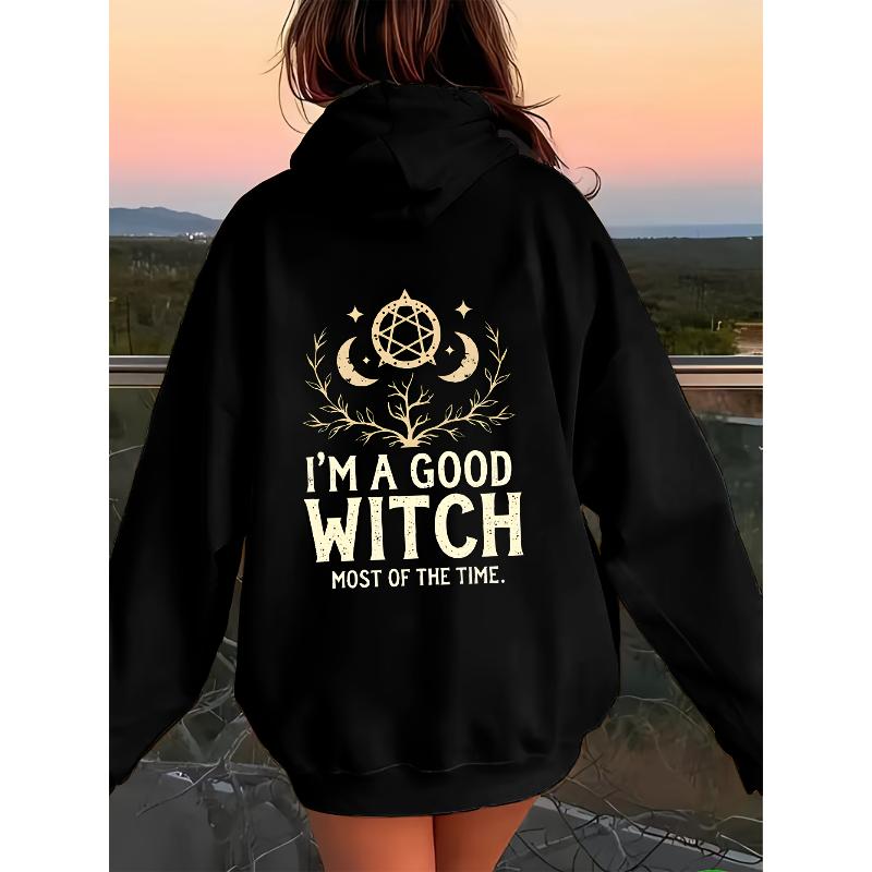 Trendy Graphic Print Women s Polyester Hooded Sweatshirt Soft Touch Thermal Insulation Windproof XXL чёрный