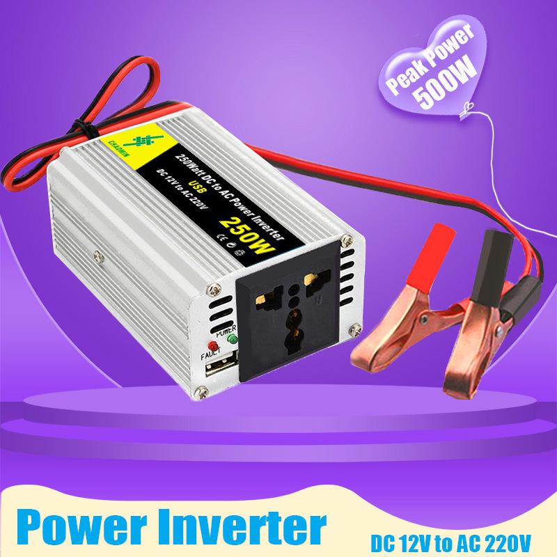 12V To 220V 150W200W250W Car Power Converter Inverter with Cigarette Lighter USB