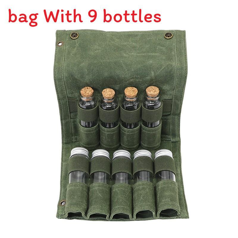 Outdoor Camping Spice Bottle Storage Bag With Portable Travel Design For Barbecue Enthusiasts