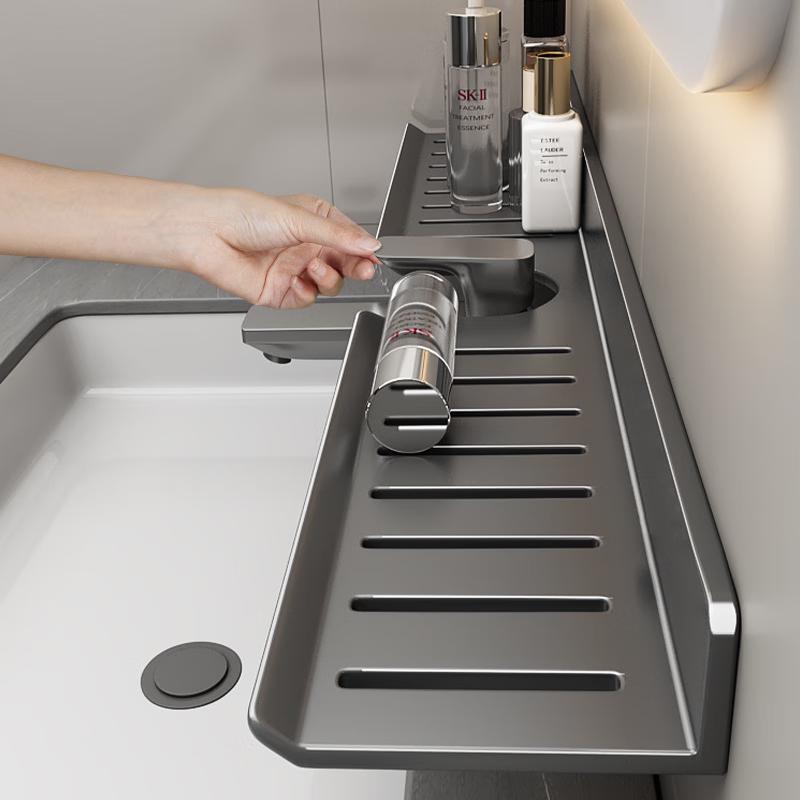 Modern Punch-Free Wall-Mounted Bathroom Shelf