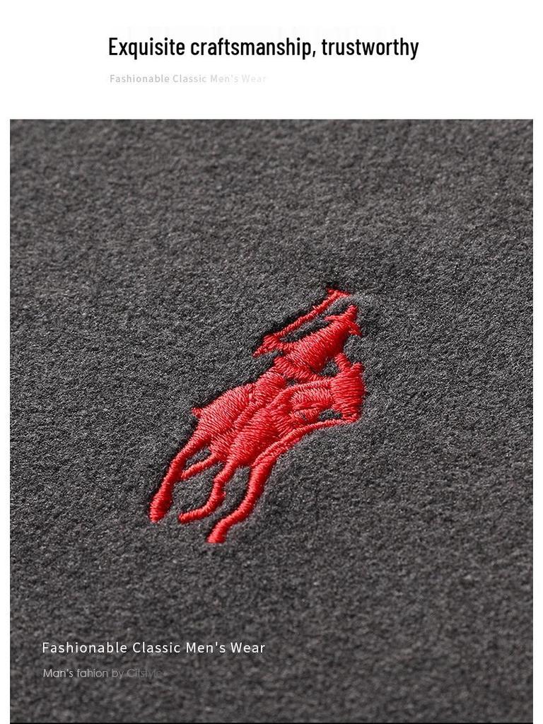 Men's Double-Sided Fleece Half-Zip Stand Collar Sweatshirt - 2025 Autumn/Winter Trend