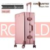 Aluminum-Magnesium Alloy Suitcase with Aluminum Frame, Universal Wheels, Combination Lock - 24" Carry-On for Students & Men's Business Travel.