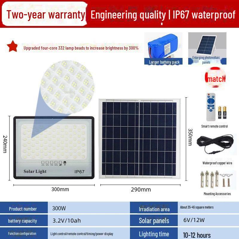 "Waterproof Solar Floodlights: Outdoor Garden & Home Lighting"