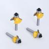 1/4" & 6mm Shank Roundover Bit Set (4-Piece) - Chamfer & Radius Edge Trimming Router Bits for Woodworking